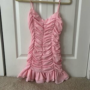 Pink mini dress